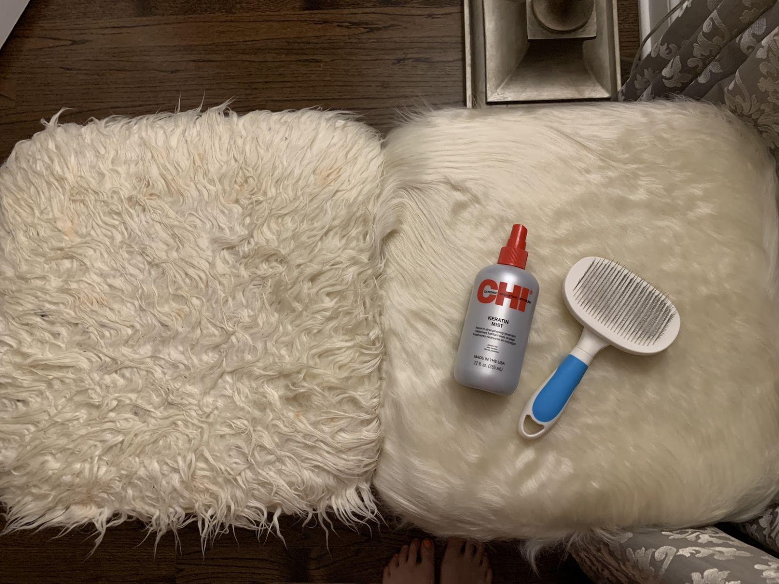 how to clean white fur