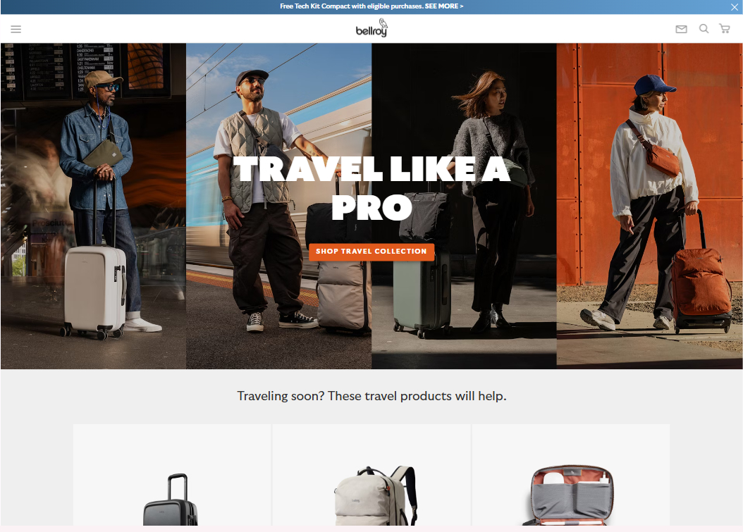 Bellroy Website Design