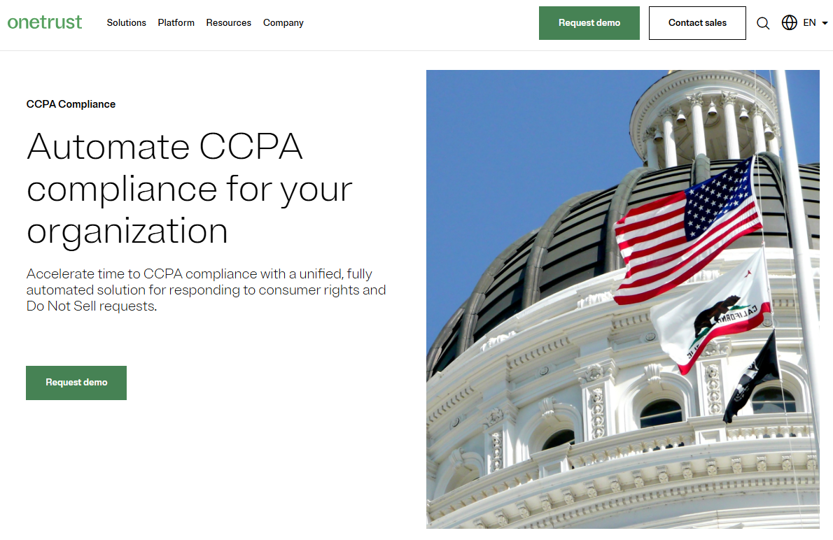 onetrust top ccpa compliance tools in 2024