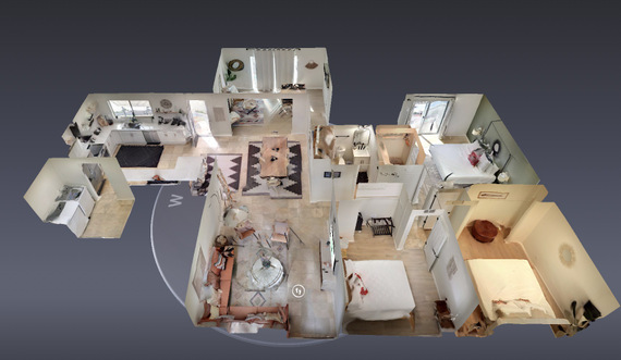 3D virtual tour of a real estate sample unit