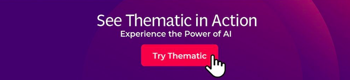 Thematic offers advanced AI analytics tools for your VoC program.