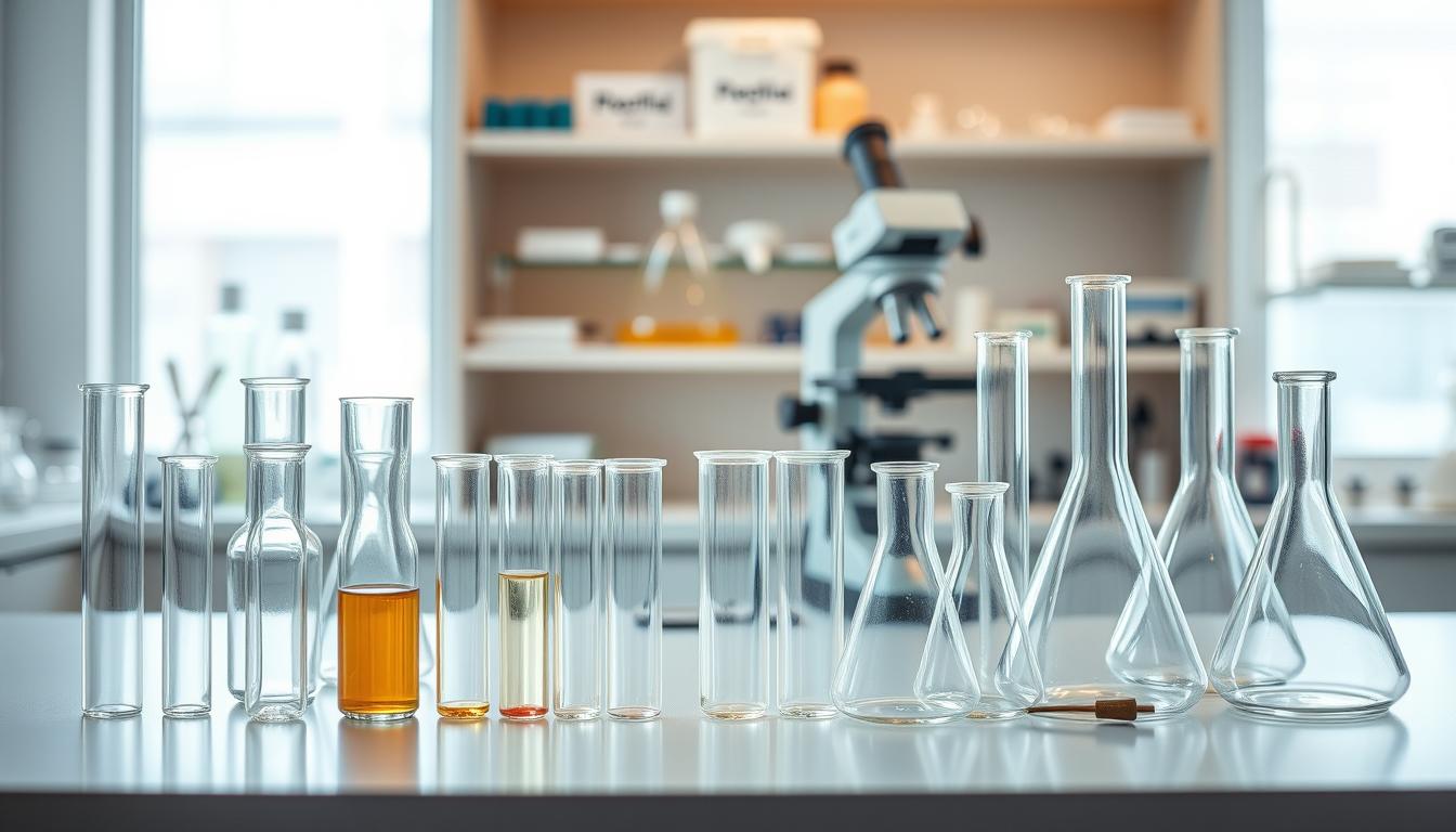 vidraria de laboratório de análises clínicas