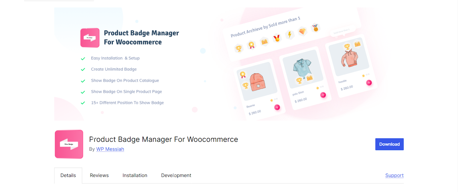 WooCommerce badge manager plugin