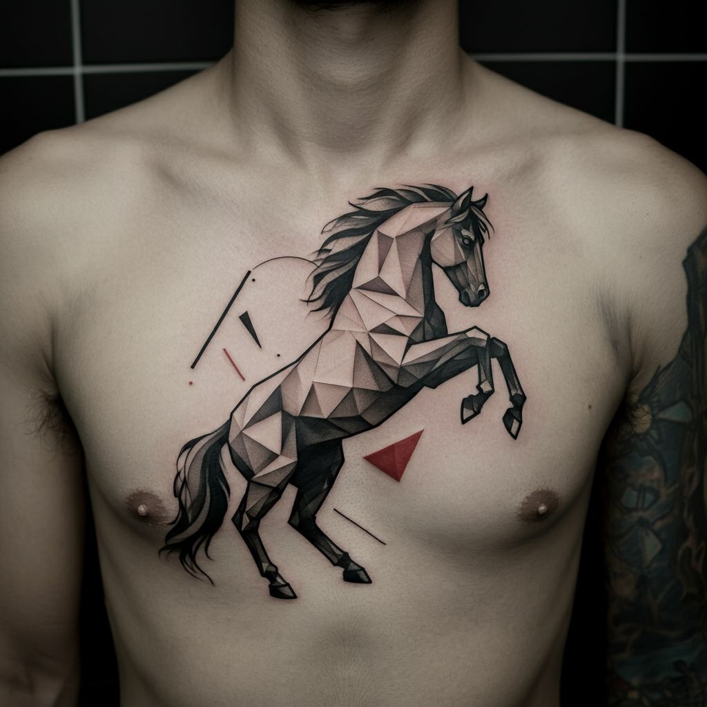 Geometric Horse Tattoos