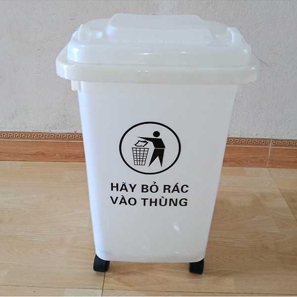 Thùng Rác Màu Trắng