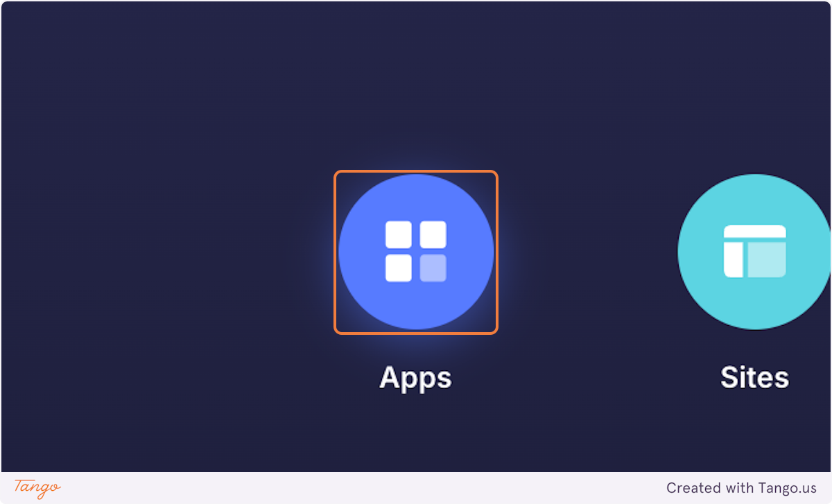 Click on Apps icon