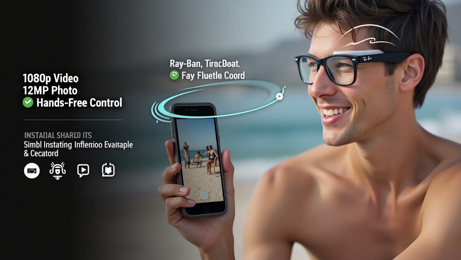 Meta Glasses
Smart Glasses
High-Quality 12MP Camera for Photos and Videos