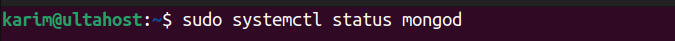 Check MongoDB service status Ubuntu