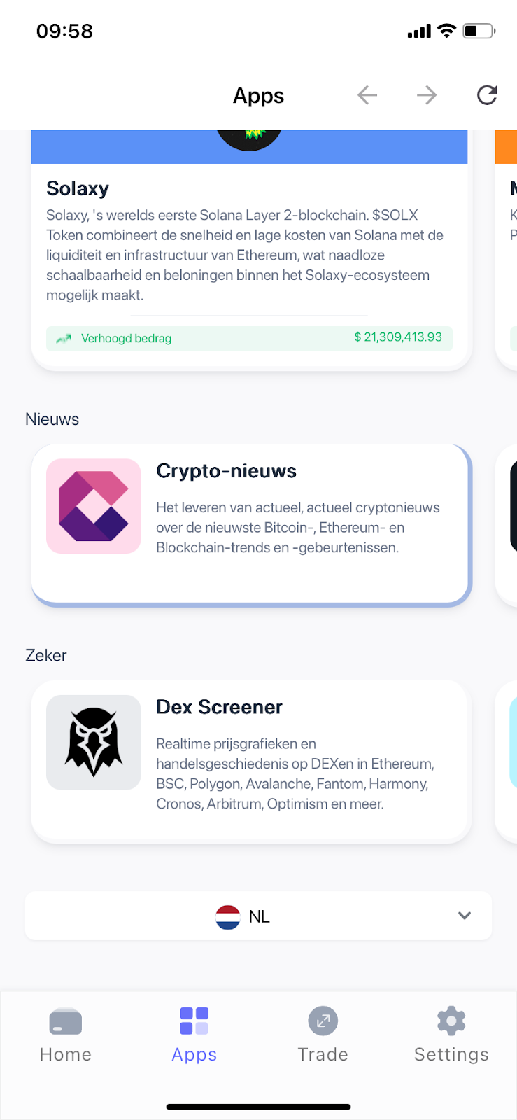De Best Wallet DeFi app pagina