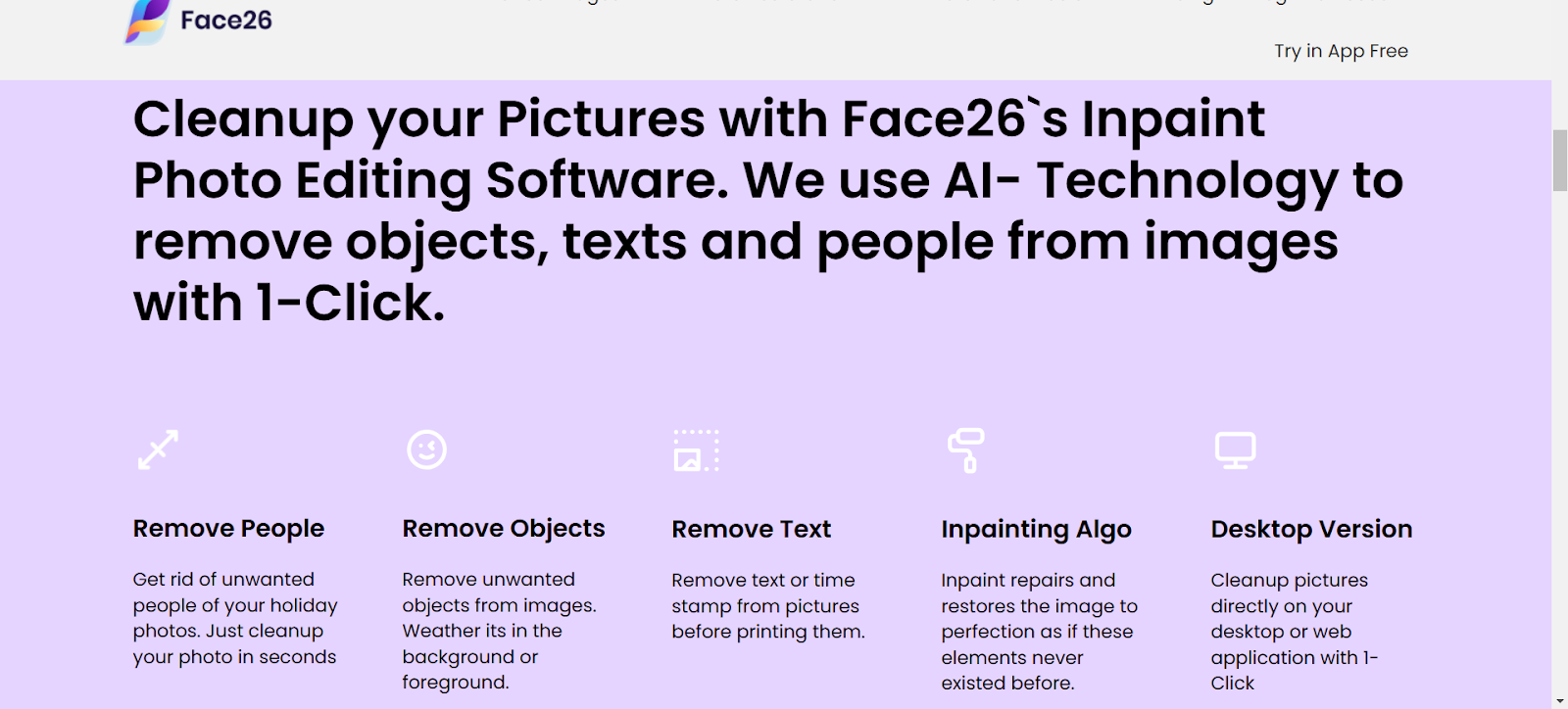 face26 object remover feature