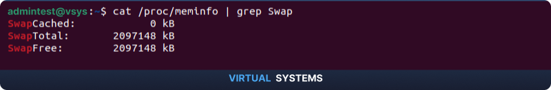 cat /proc/meminfo | grep Swap