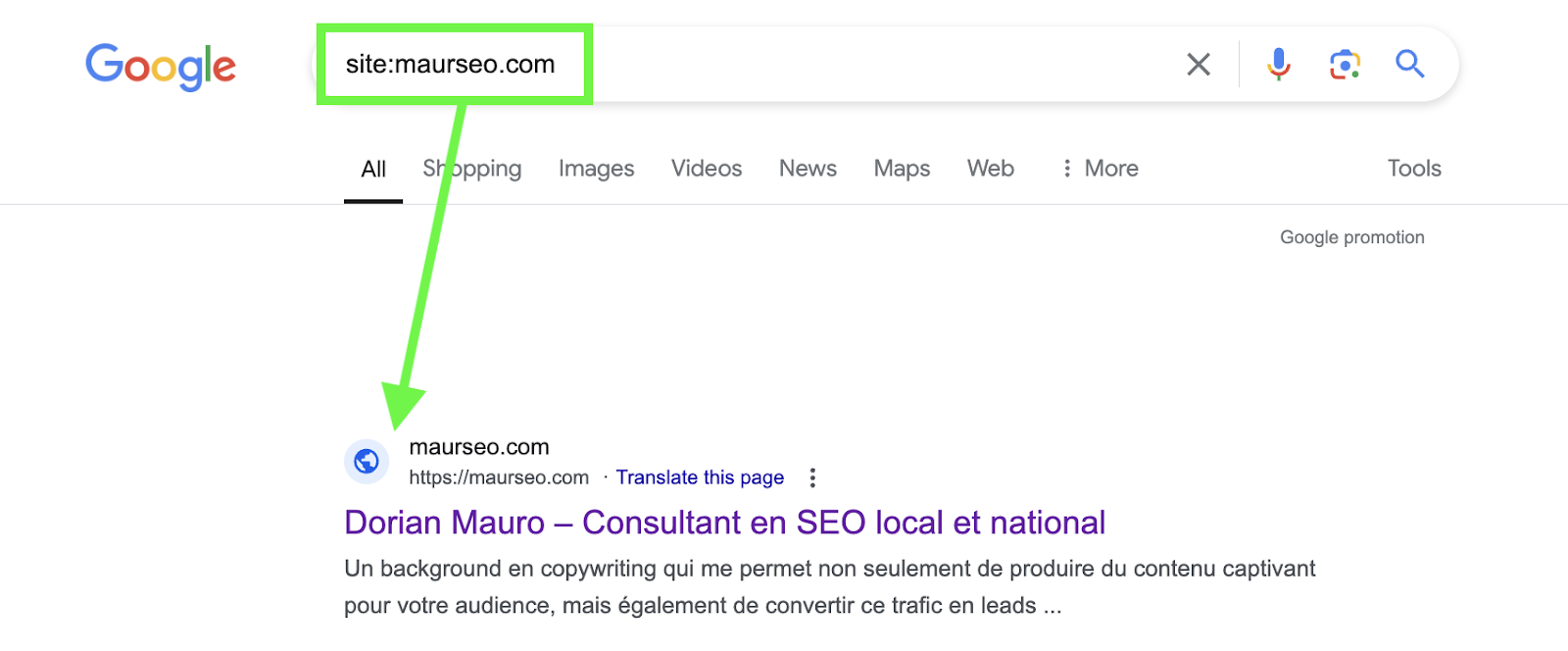 comment savoir si mon site est indexé sur Google