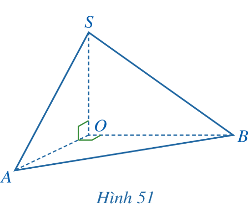 BÀI 4. HAI MẶT PHẲNGI. ĐỊNH NGHĨAHĐ1: Hai vách ngăn tủ trong Hình 45 gợi nên hình ảnh hai mặt phẳng (P) và (Q) cắt nhau tạo nên bốn góc nhị diện. Các góc nhị diện đó có phải là góc nhị diện vuông hay không?Đáp án chuẩn:Các góc nhị diện đó có phải là góc nhị diện vuông LT1: Nêu ví dụ trong thực tế minh họa hình ảnh hai mặt phẳng vuông góc.Đáp án chuẩn:Mặt tường vuông góc với sàn nhà, mặt ngang vuông góc với mặt đứng của bậc thang, ...II. ĐIỀU KIỆN ĐỂ HAI MẶT PHẲNG VUÔNG GÓCHĐ2: Nền nhà, cánh cửa và mép cánh cửa ở Hình 48 gợi nên hình ảnh mặt phẳng (P), mặt phẳng (Q) và đường thẳng a nằm trên mặt phẳng (P). Quan sát Hình 48 và cho biết:a) Vị trí tương đối của đường thẳng a và mặt phẳng (Q);b) Hai mặt phẳng (P) và (Q) có vuông góc với nhau không.Đáp án chuẩn:a) Vuông góc b) Vuông góc LT2: Cho hình chóp S.ABCD có đáy ABCD là hình thoi, SA ⊥ (ABCD). Chứng minh rằng (SAC) ⊥ (SBD).Đáp án chuẩn:BD⊥SAC mà BD ⊂SBD =>  (SBD)⊥(SAC)III. TÍNH CHẤTHĐ3: Cho hình chóp S.OAB thỏa mãn (AOS) ⊥ (AOB), AOS = AOB = 90o   (Hình 51).Giao tuyến của hai mặt phẳng (AOS) và (AOB) là đường thẳng nào?Giao tuyến của hai mặt phẳng (AOS) và (AOB) là đường thẳng nào?Chứng minh SO⊥AOBĐáp án chuẩn:a) AOb)  SO c) Ta có: SO⊥OA; SO⊥OB => SO⊥AOBLT3: Cho tứ diện ABCD có (ABD) ⊥ (BCD) và CD ⊥ BD. Chứng minh rằng tam giác ACD vuông.Đáp án chuẩn:Ta có: ABDBCD=BD Mà ABDBCD, CD⊥BD⇒CD⊥(ABD)⇒CD⊥AD => ∆ACD vuông tại DHĐ4: Trong Hình 54, hai bìa của cuốn sách gợi nên hình ảnh hai mặt phẳng vuông góc với mặt bàn. Hãy dự đoán xem gáy sách có vuông góc với mặt bàn hay không.Đáp án chuẩn:Gáy sách vuông góc với với mặt bàn.LT4: Cho hình chóp S.ABC có SA ⊥ SB, SB ⊥ SC, SC ⊥ SA. Chứng minh rằng:a) (SAB) ⊥ (SBC);b) (SBC) ⊥ (SCA);c) (SCA) ⊥ (SAB).Đáp án chuẩn:a) SA⊥SBC mà SA⊂SAB => SABSBC.b SA⊥SBC mà SA⊂SAC => SACSBC.c) SB⊥SAC mà SB⊂SAB => SABSACGIẢI BÀI TẬP CUỐI SGK