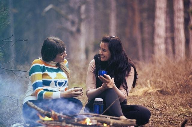 women, girls, talking