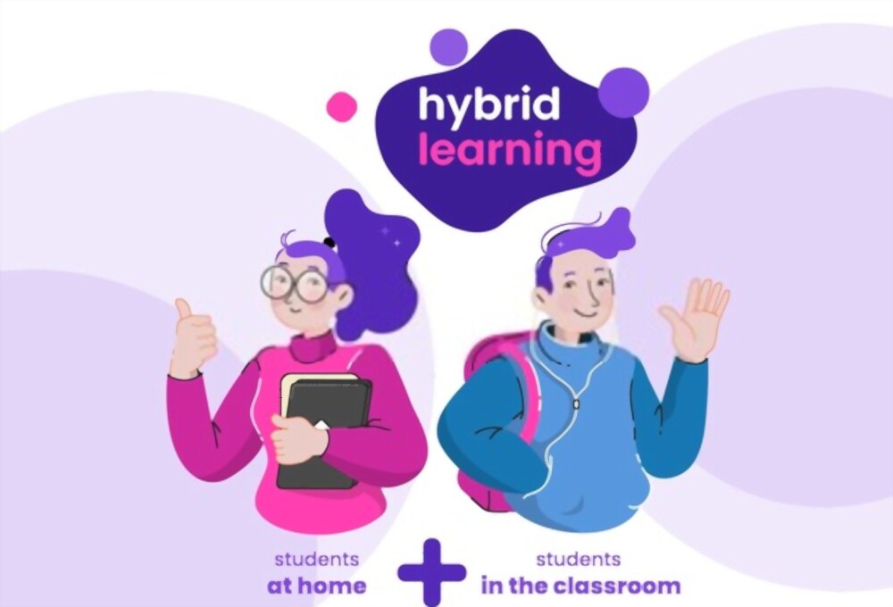 boy, girl, hybrid learning