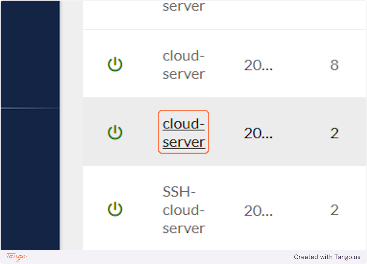 Click on cloud-server