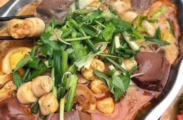 Lòng mỡ nấu lẩu chế biến ngay tại nhà