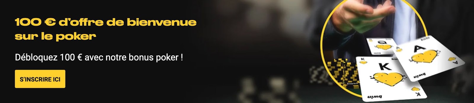 Offre de bienvenue poker Bwin
