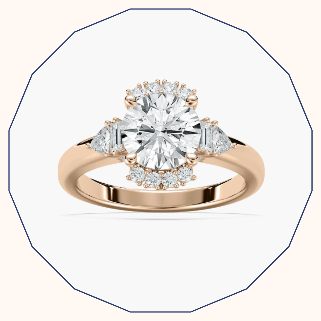 Bridal and halo style wedding ring for women to get a beautiful look.