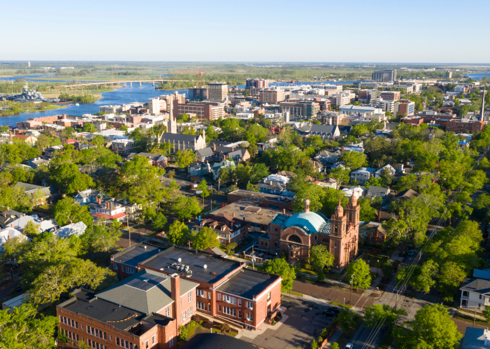 An aerial view of downtown Wilmington.