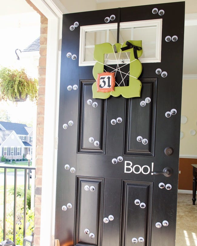 halloween door decorations googly eye front door