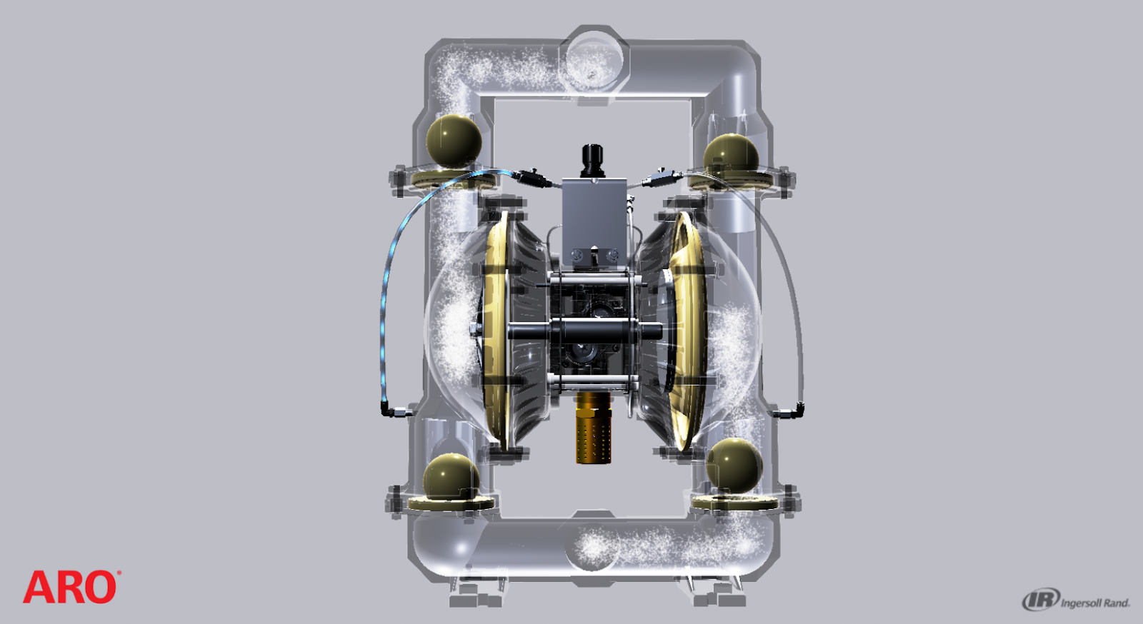 Scheme of ARO powder pump working principle