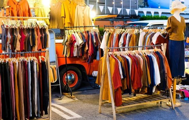 Premium Photo | Open air clothing store sale of clothing in the old school  style