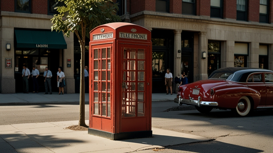 1939s Outdoor Phone Booth in US