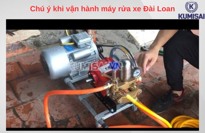 Chú ý khi vận hành máy rửa xe Đài Loan