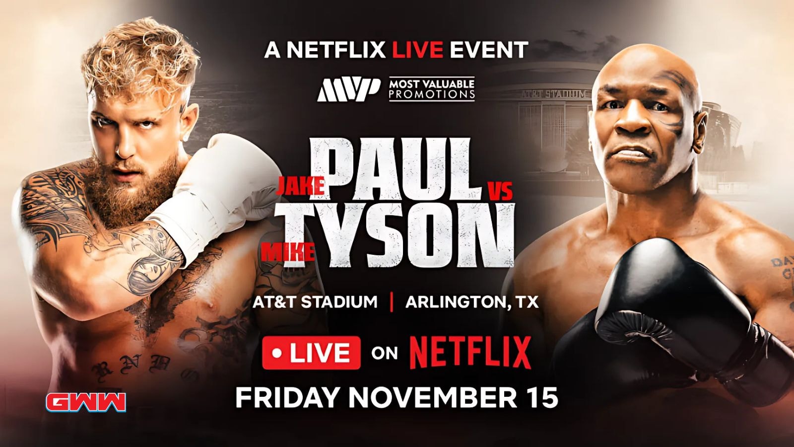 Mike Tyson vs Jake Paul Poster