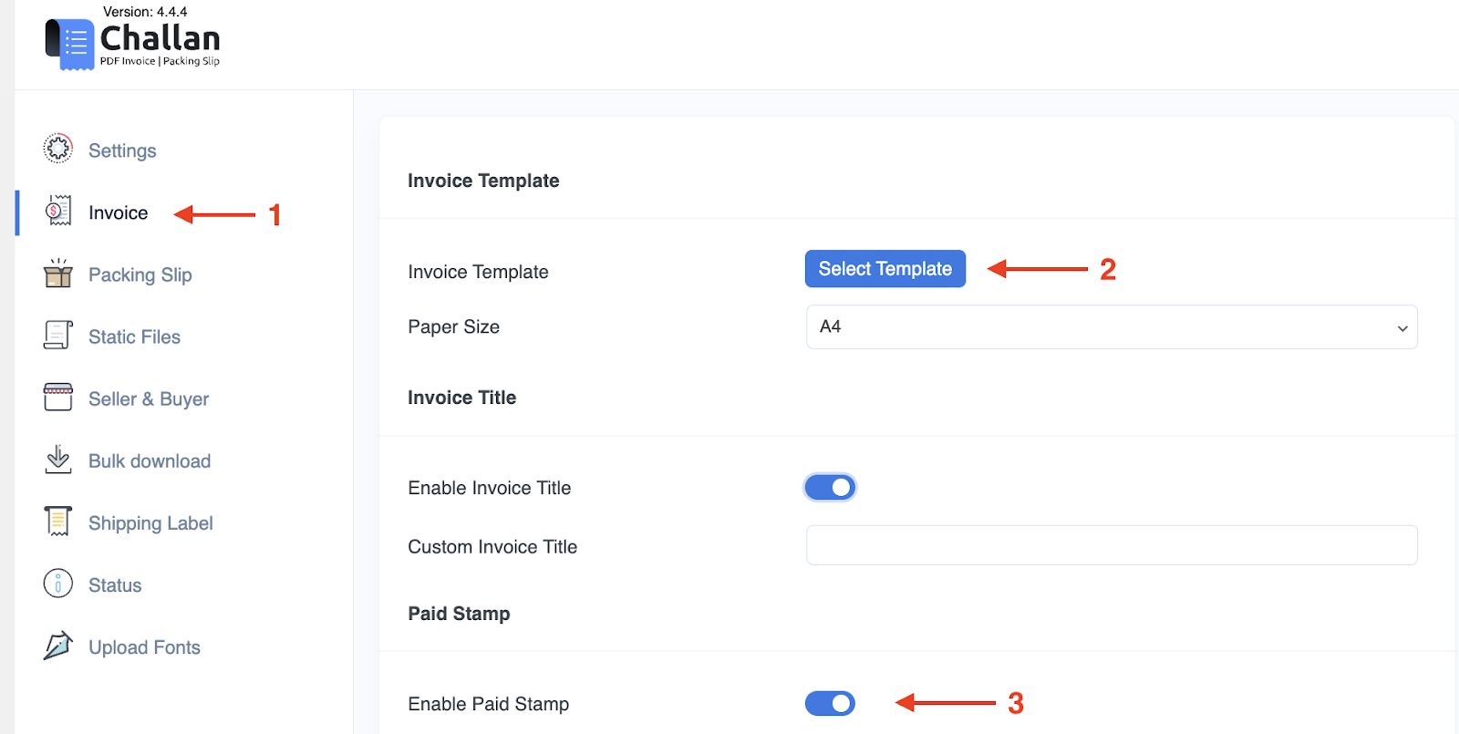 woocommerce invoice settings