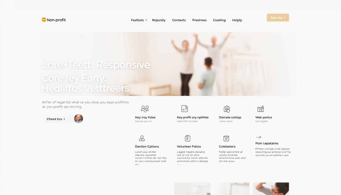 non-profit website features