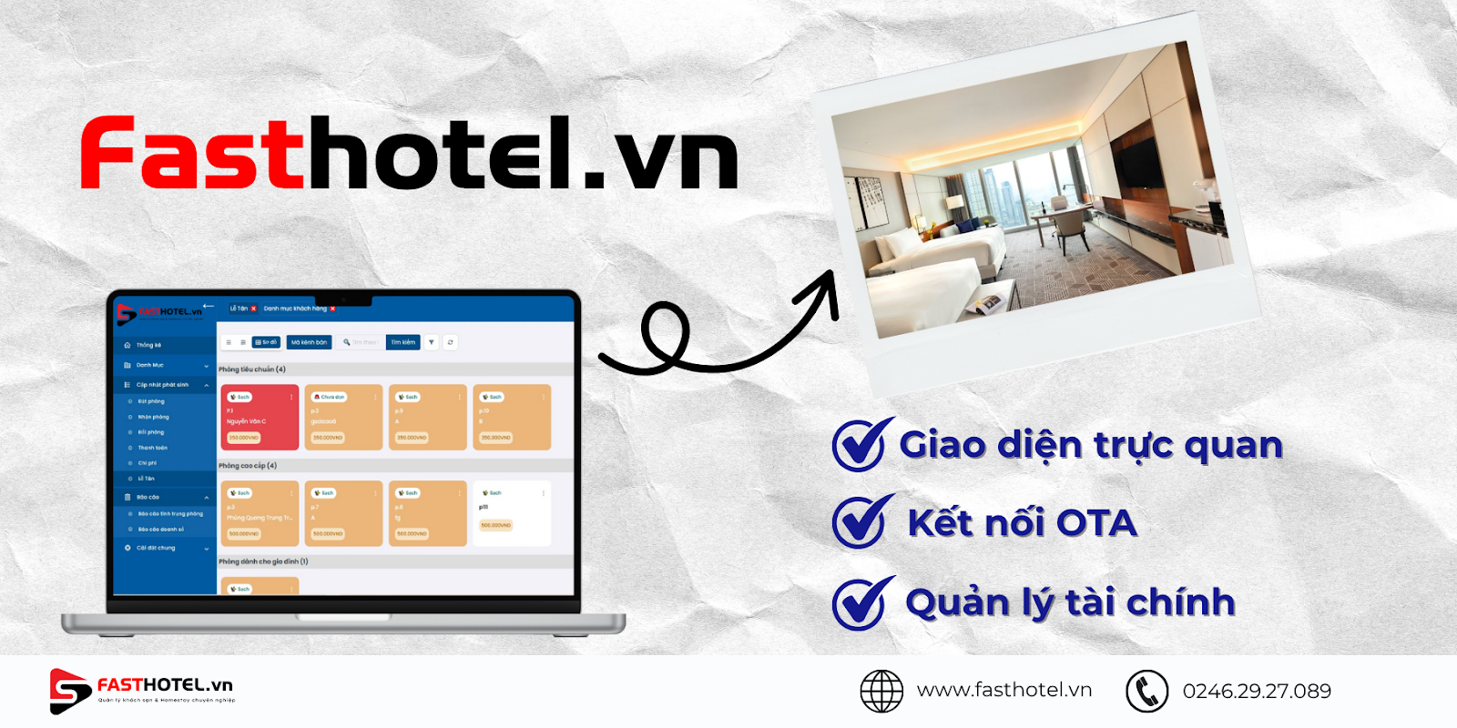 Fasthotel.vn - Phần mềm khách sạn miễn phí 