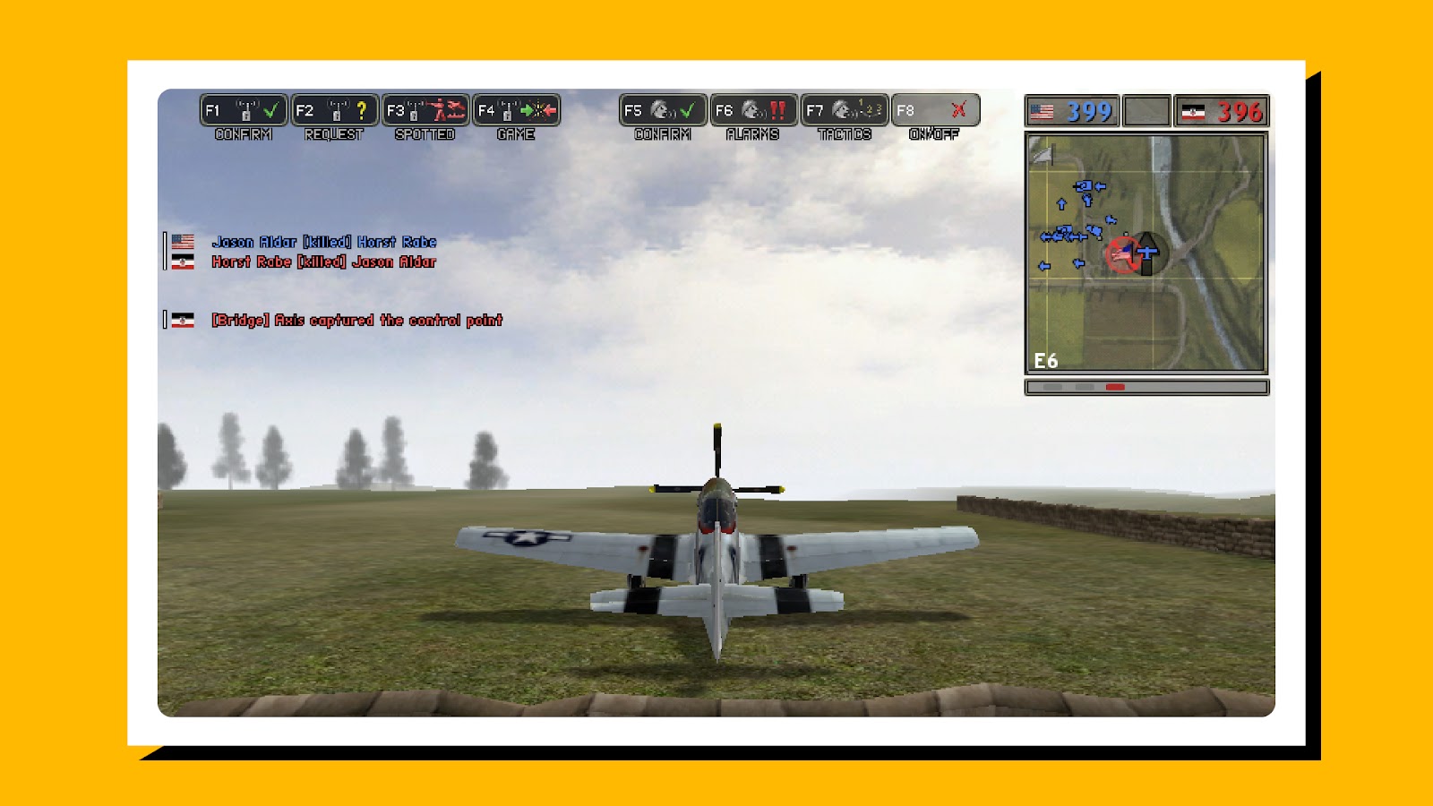 Flying a plane in Battlefield 1942