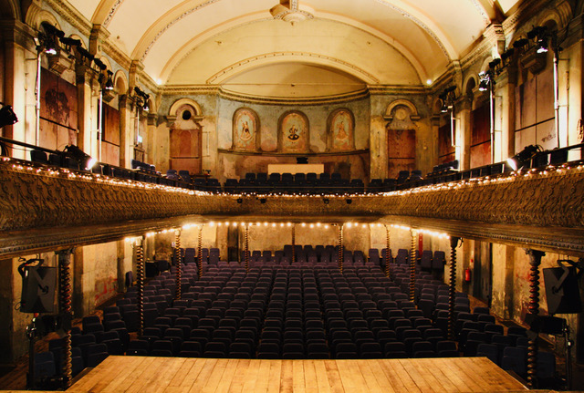 the inside of the Wilton’s Music Hall in London