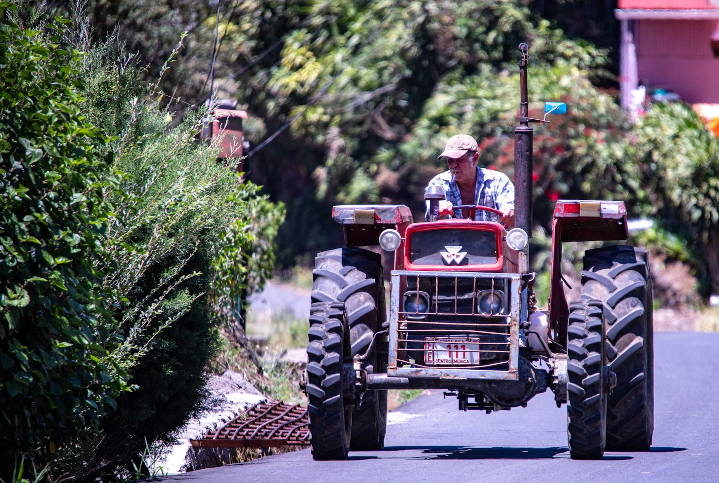 A diesel tractor