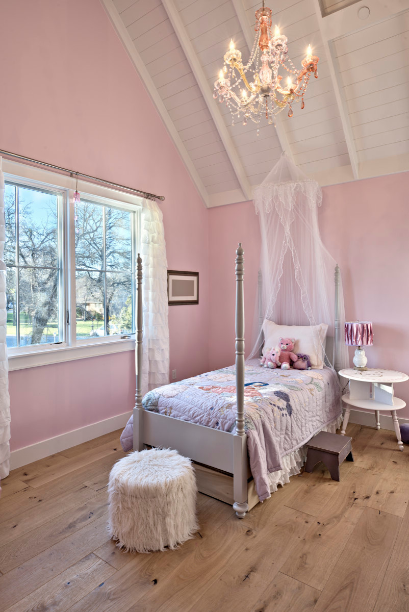 pink two colour combination for bedroom walls