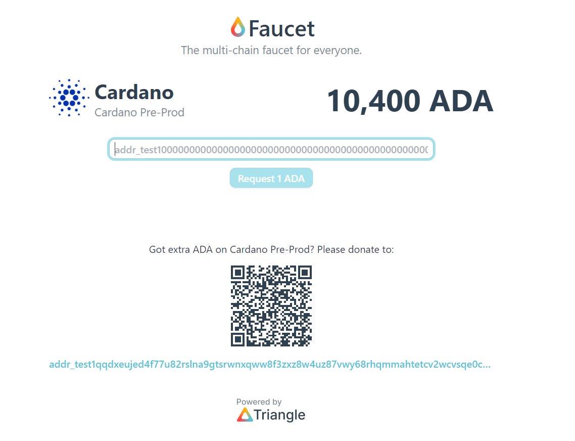 cardano crypto token testnet