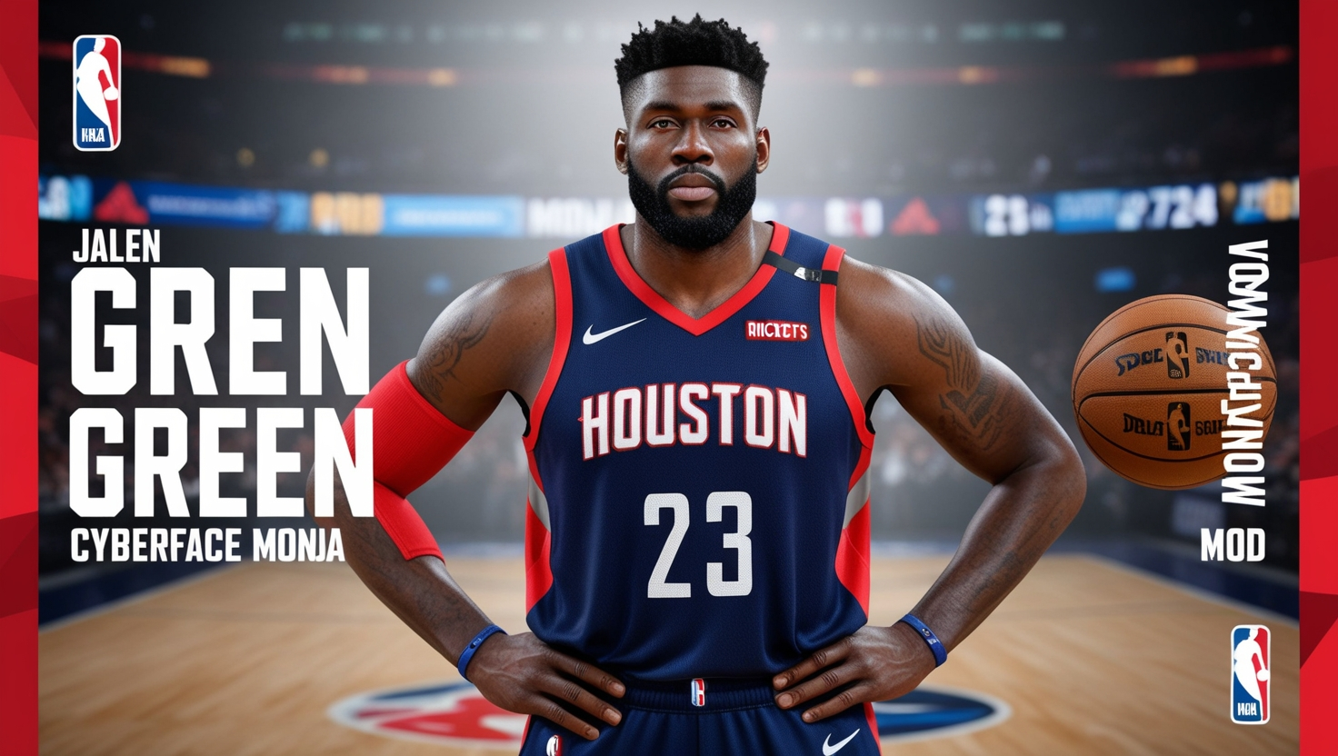  NBA 2K23 Jalen Green Cyberface Monja