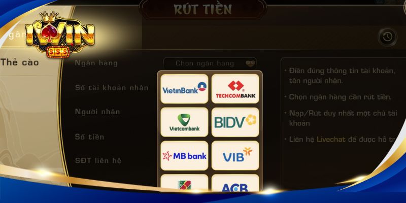 Dễ dàng nạp rút nhận cược về tay