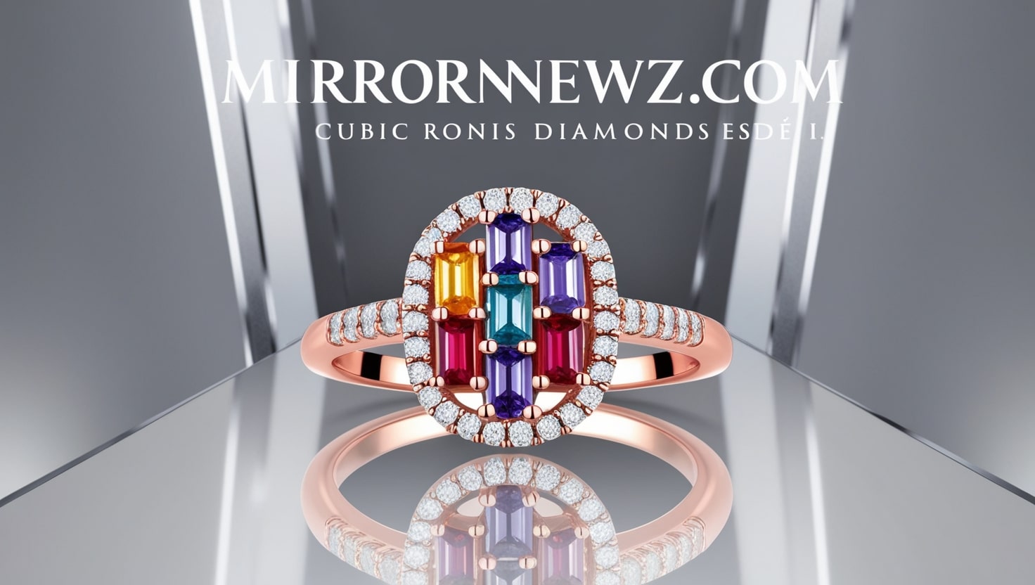 Birthstone Ring with Cubic Ronis Diamonds Esde I