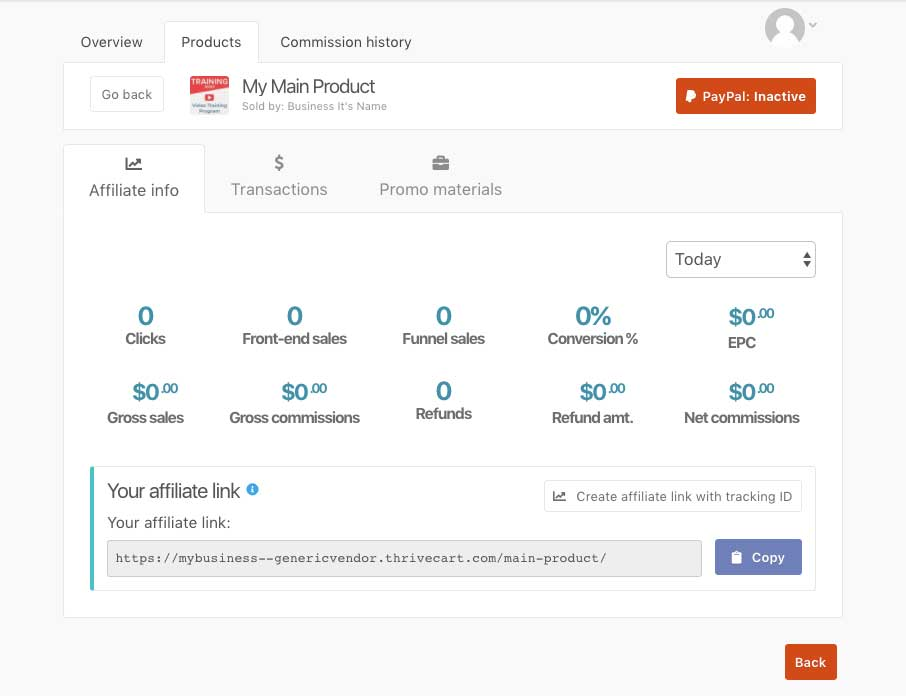 ThriveCart Affiliate setup