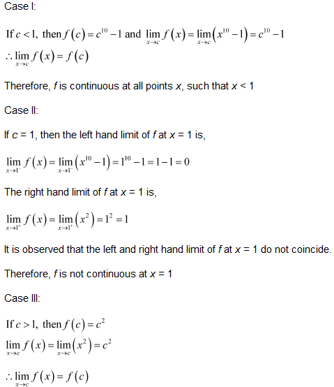 chapter 5-Continuity & Differentiability Exercise 5.1