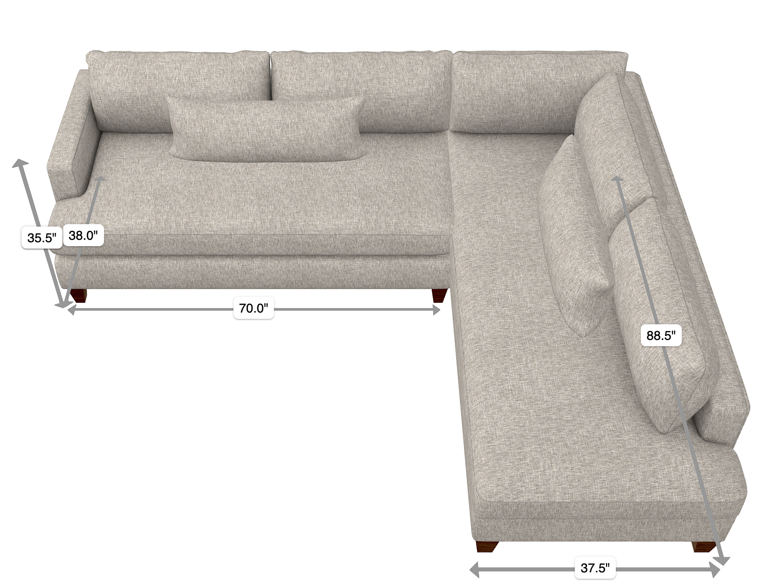 emric sectional dimensions