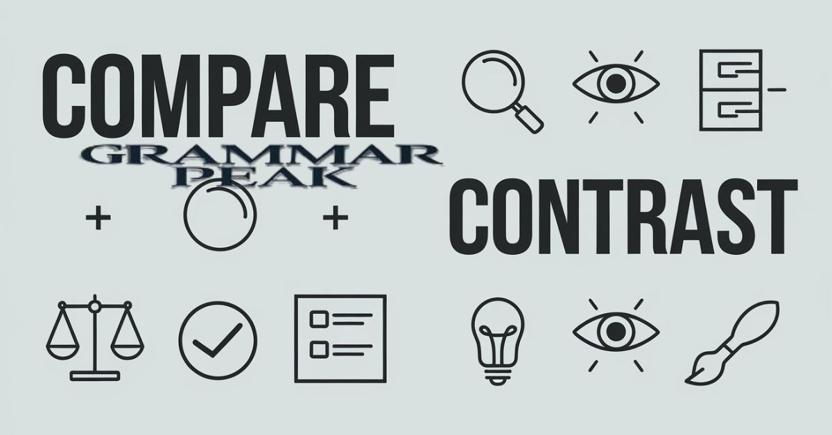 Synonyms of “Compare” and “Contrast”