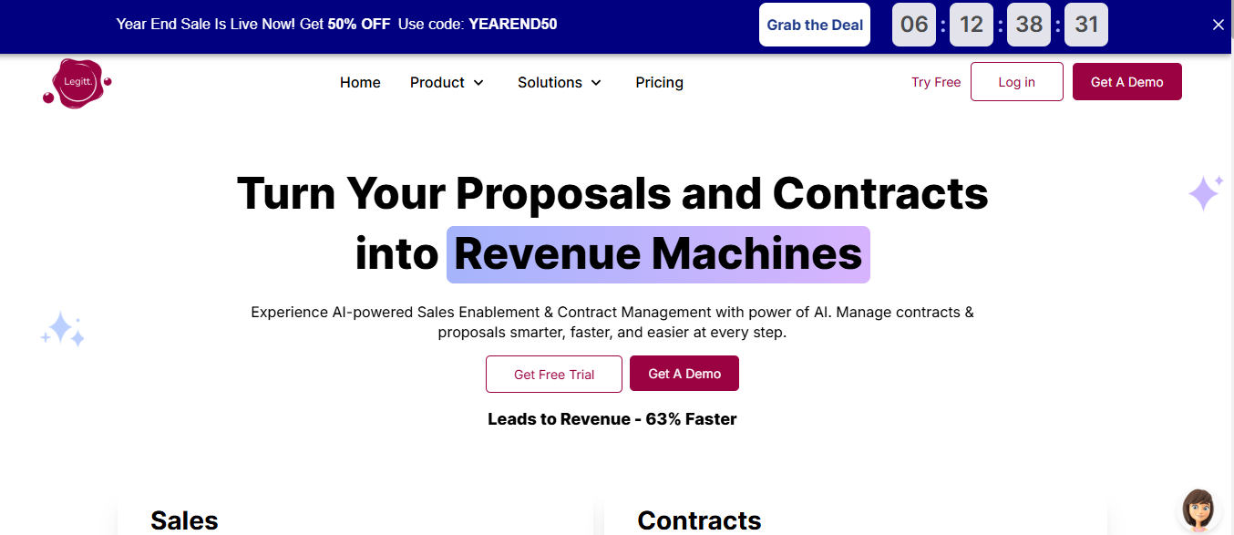 Best AI Tools in 2025 - Screenshot of Legitt AI