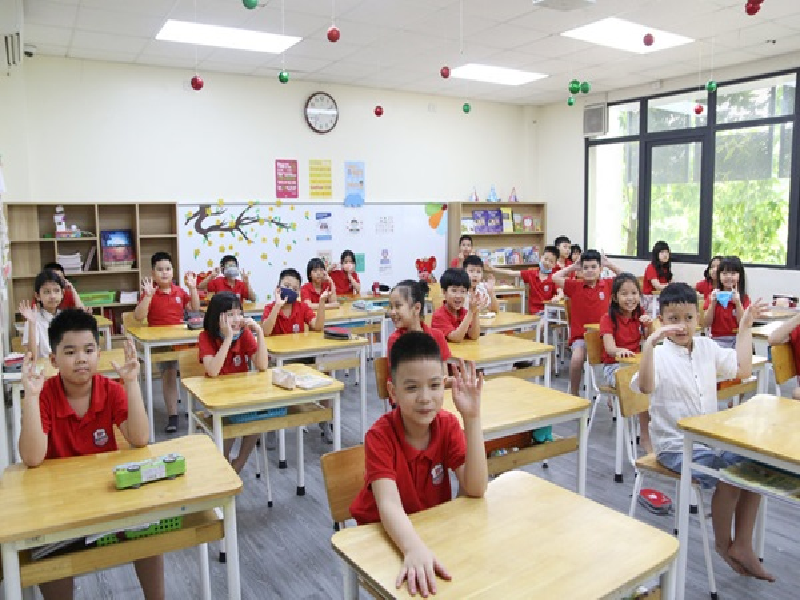 Toàn cảnh một lớp học của các bé tại trường quốc tế Việt Úc