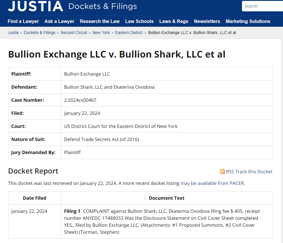 Bullion Shark lawsuits 2