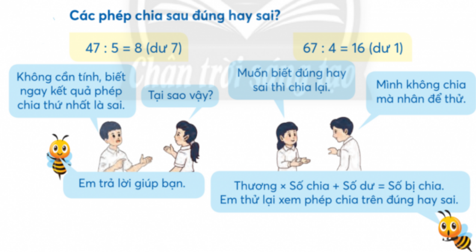 BÀI 34.CHIA SỐ CÓ HAI CHỮ SỐ CHO SỐ CÓ MỘT CHỮ SỐTHỰC HÀNHBài 1: Đặt tính rồi tínha) 48 : 4                                                     b) 47 : 3   55 : 5                                                          71 : 4   42 : 2                                                          92 : 5Giải nhanh:LUYỆN TẬPBài 1: Tính nhẩma) 80 : 4                                       b) 60 x 5                                  c) 30 x 4    90 : 3                                           80 x 3                                      60 : 3Giải nhanh:a) 20                               b) 300                       c) 120    30                                    240                             20Bài 2: Số?a) 68 : 2 = .?.                                b) .?. : 3 = 17                          c) 56 : .?. = 4Giải nhanh:Số cần điền là: a) 34                                b) 51                          c) 14 Bài 3: Mẹ xếp đều 28 quả bưởi da xanh vào 2 sọt, mỗi sọt có .?. quảGiải nhanh:Mỗi sọt có 28 : 2 = 14  quả bưởi.Bài 4: Dài hơn, ngắn hơn hay dài bằng?Bạn Khánh cắt một băng giấy thành 4 mảnh dài bằng nhau, mỗi mảnh dài 24 cm.Băng giấy lúc đầu .?. 1 m.Giải nhanh:Băng giấy lúc đầu dài: 24 x 4 = 96 cm < 1 m ( 100 cm)Băng giấy lúc đầu ngắn hơn 1 m.KHÁM PHÁ