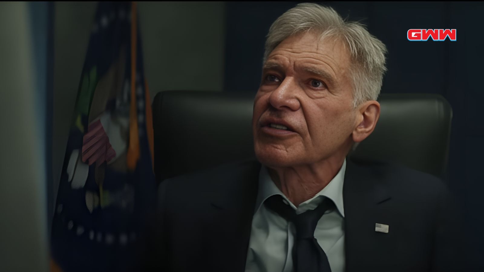 Harrison Ford Red Hulk: Harrison Ford talking to the Falcon angrily